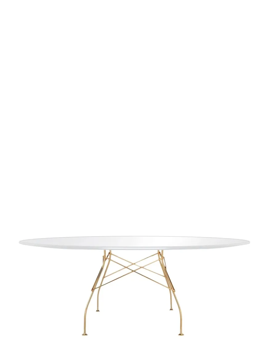 New Kartell Glossy oval VERRE BLANC