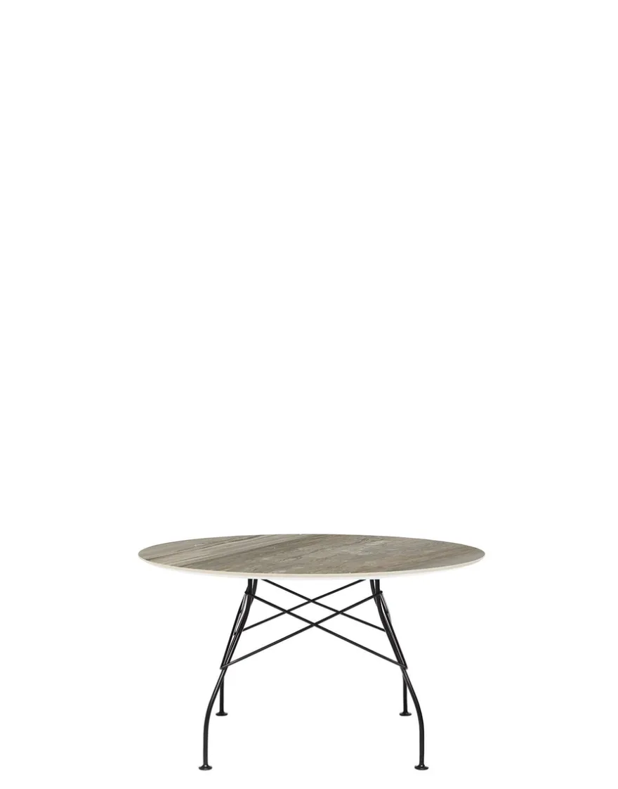 Discount Kartell Glossy round GRIS TROPICAL
