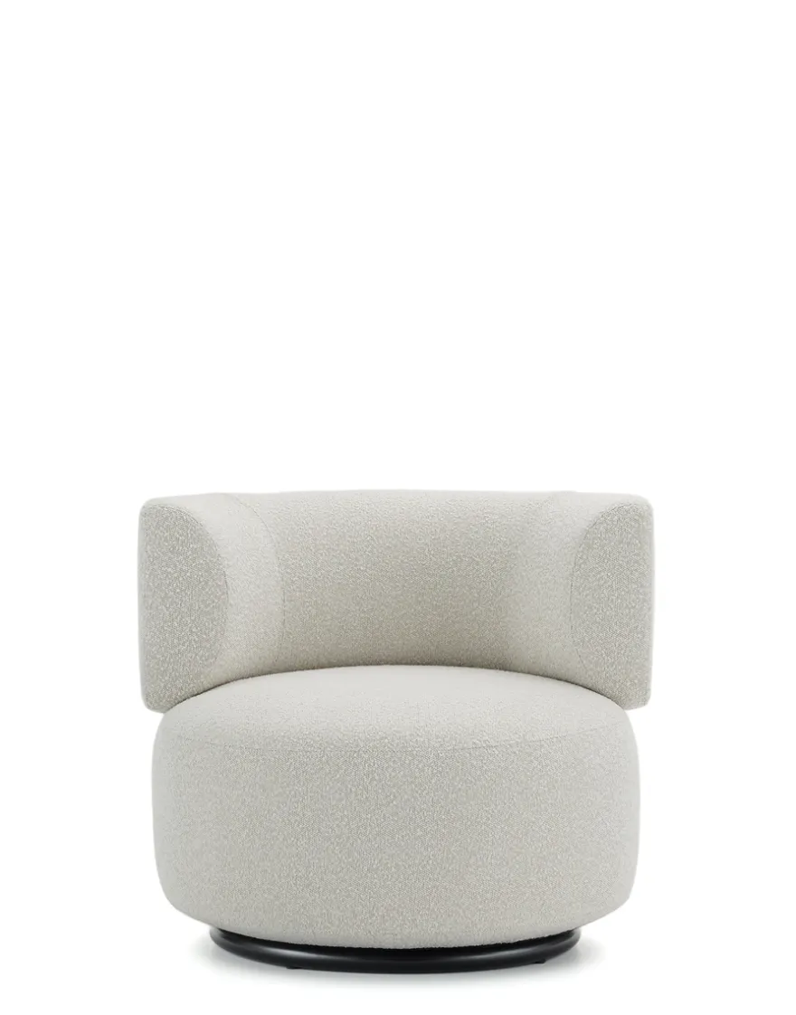 Kartell K-waiting armchair bouclè ECRÙ
