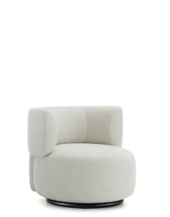 Kartell K-waiting armchair bouclè ECRÙ