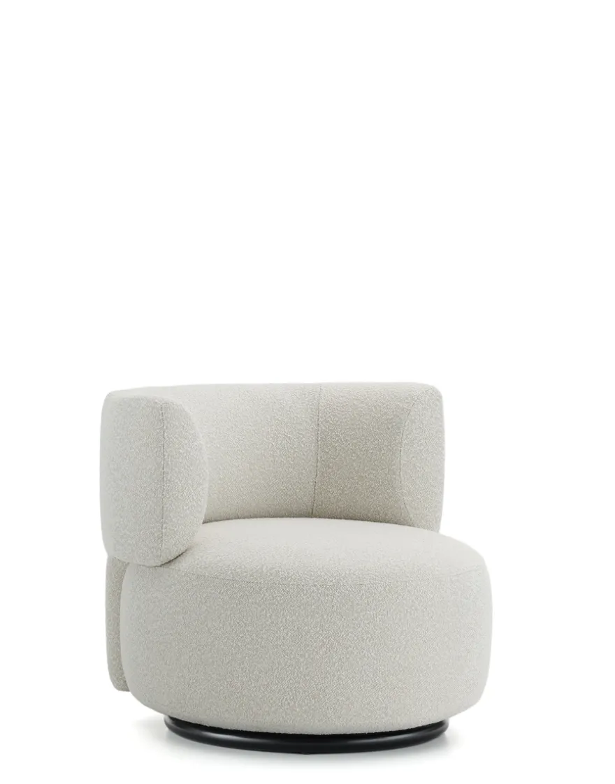 Kartell K-waiting armchair bouclè ECRÙ
