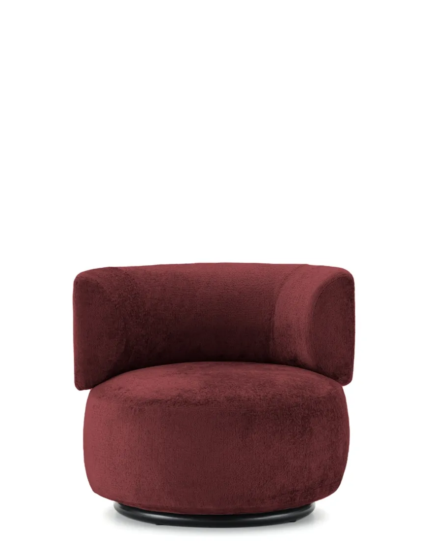 Outlet Kartell K-waiting armchair chenille BORDEAUX