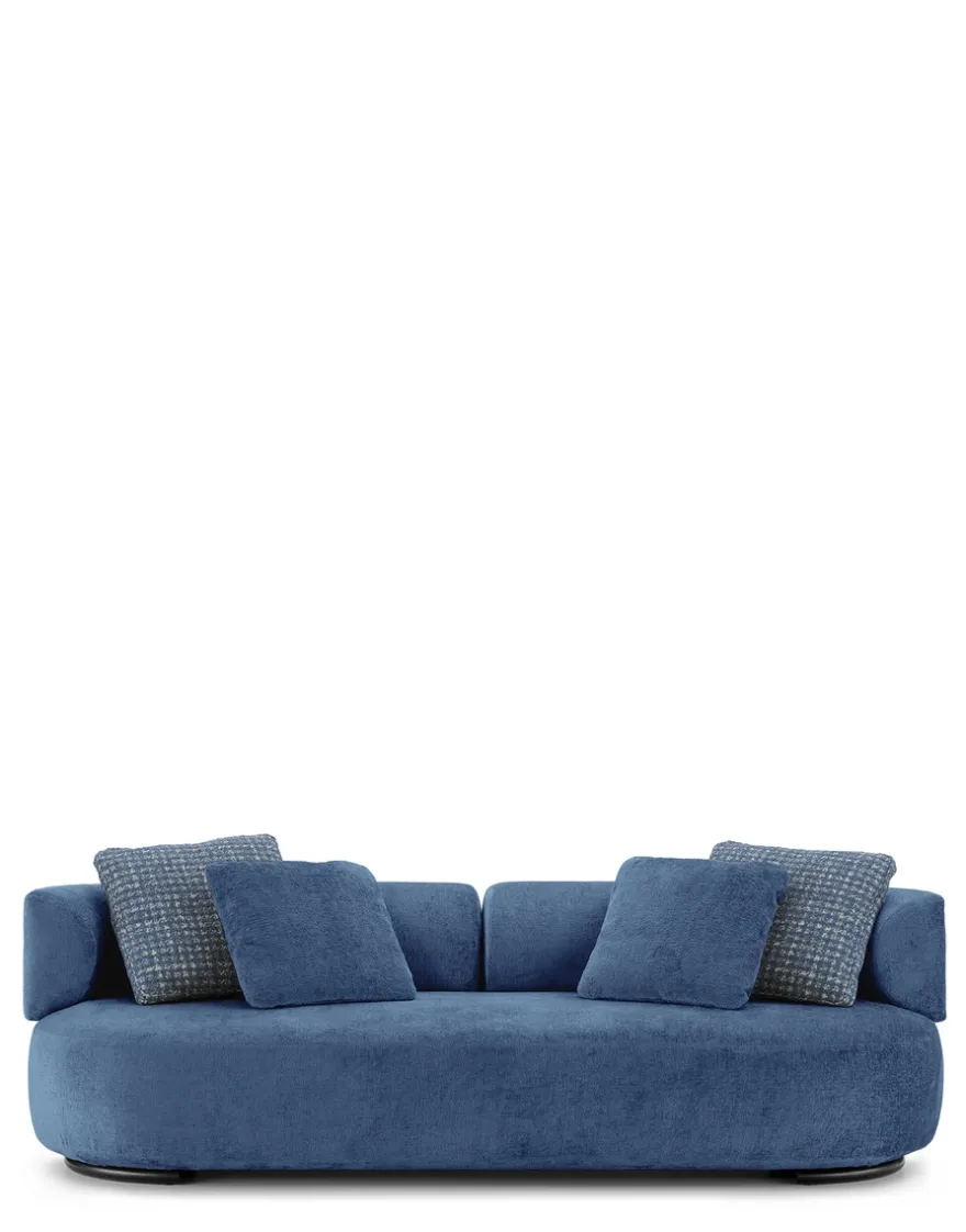 Discount Kartell K-waiting sofa chenille BLEU CLAIR
