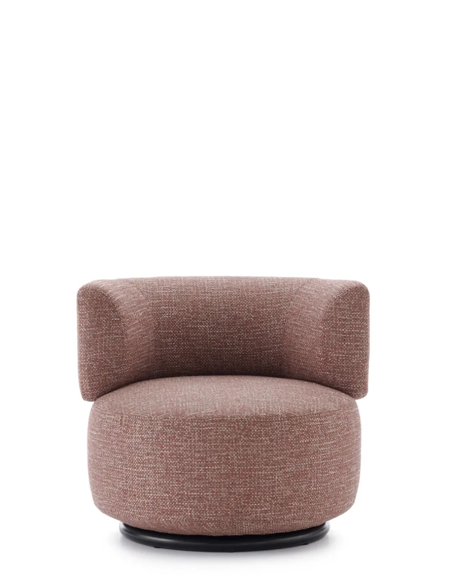 New Kartell K-waiting swivel armchair texture BORDEAUX