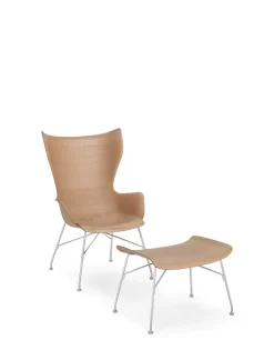 Sale Kartell K/wood slatted ash BOIS CLAIR - SLATTED ASH