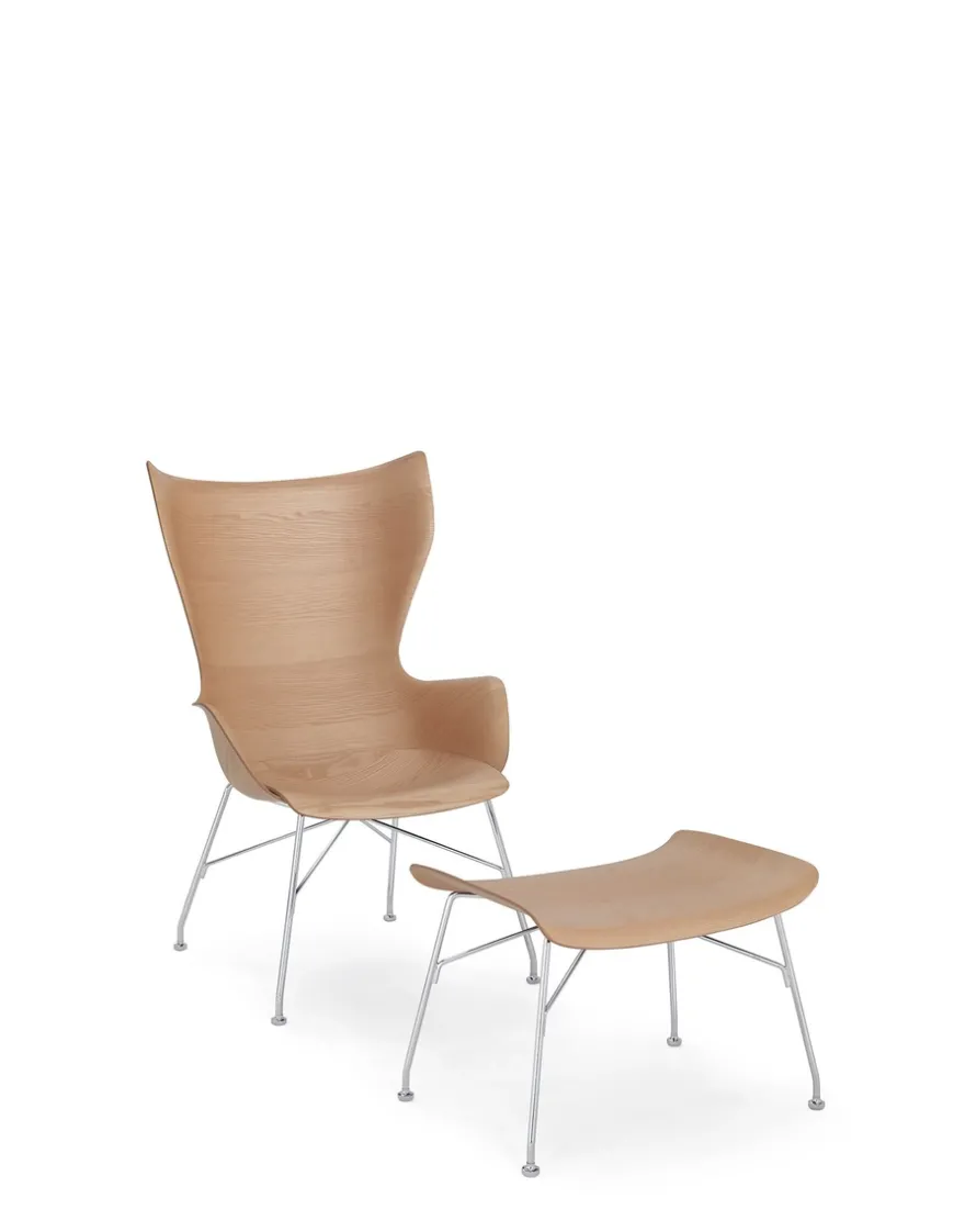 Sale Kartell K/wood slatted ash BOIS CLAIR - SLATTED ASH