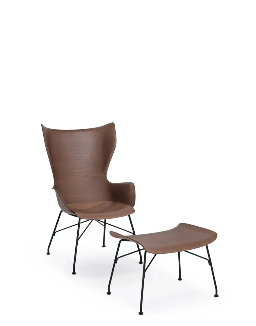 Clearance Kartell K/wood slatted ash BOIS FONCÉ - SLATTED ASH