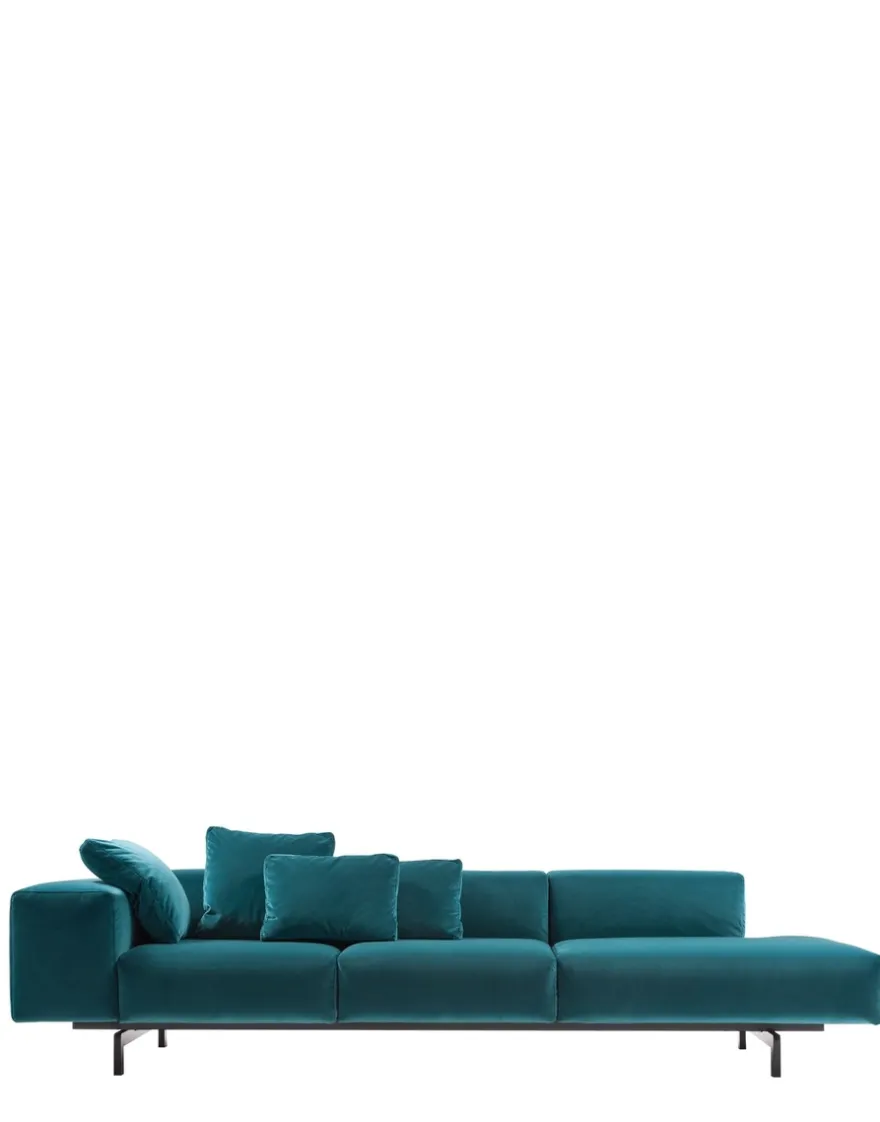 Sale Kartell Largo ottoman trois places canapé velvet - droit OCTANIUM