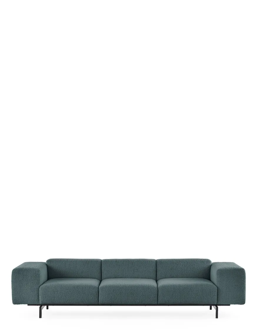 Online Kartell Largo trois places canapé curly PETROLE