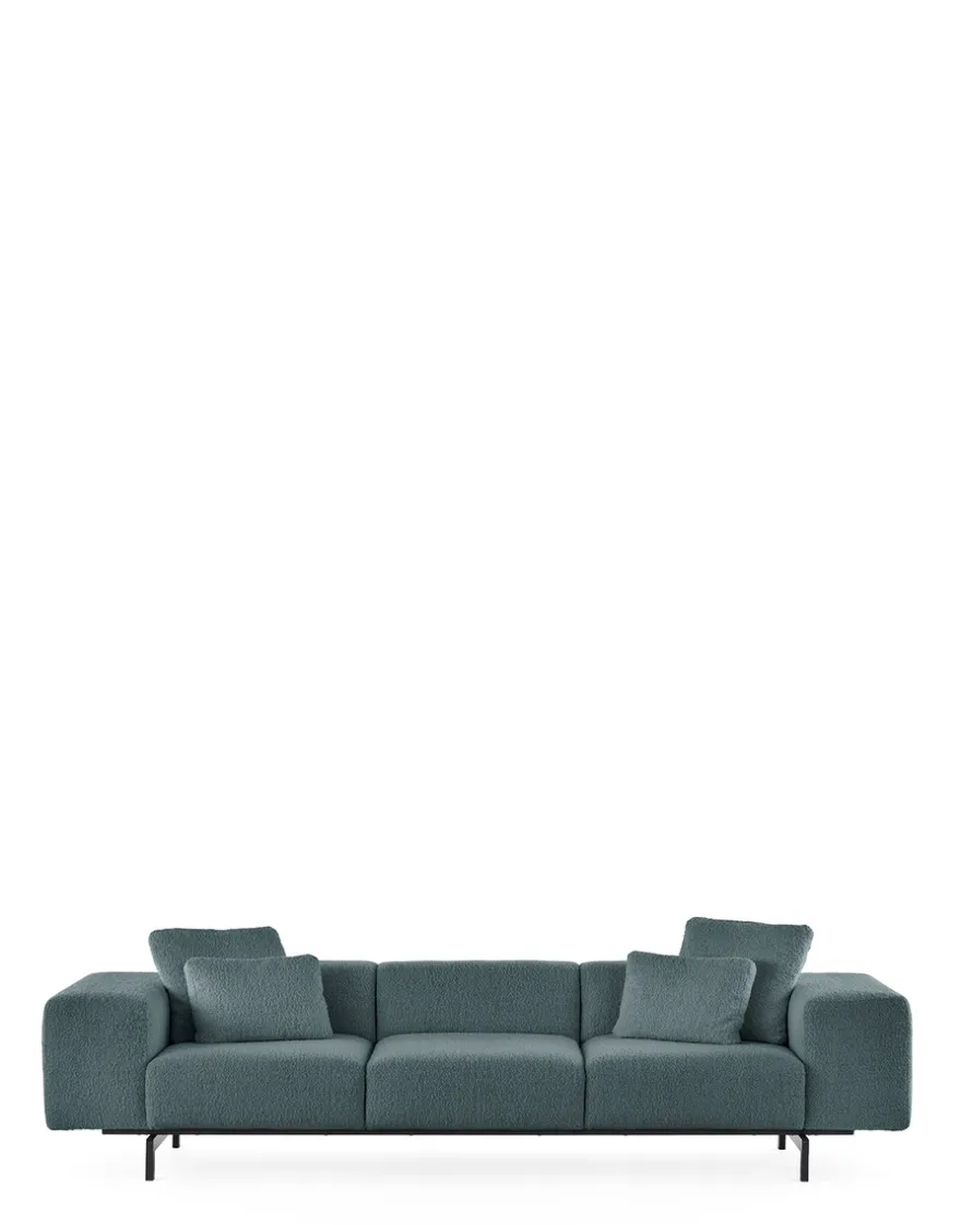 Online Kartell Largo trois places canapé curly PETROLE