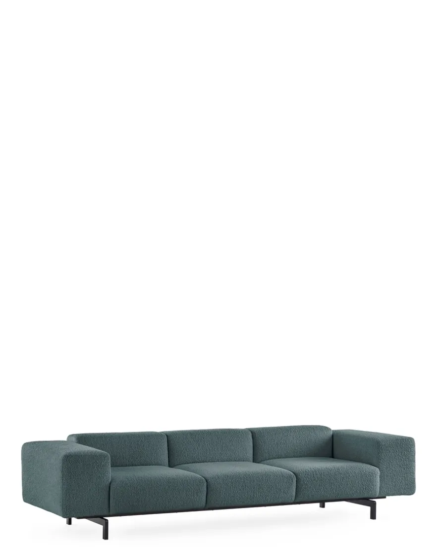 Online Kartell Largo trois places canapé curly PETROLE