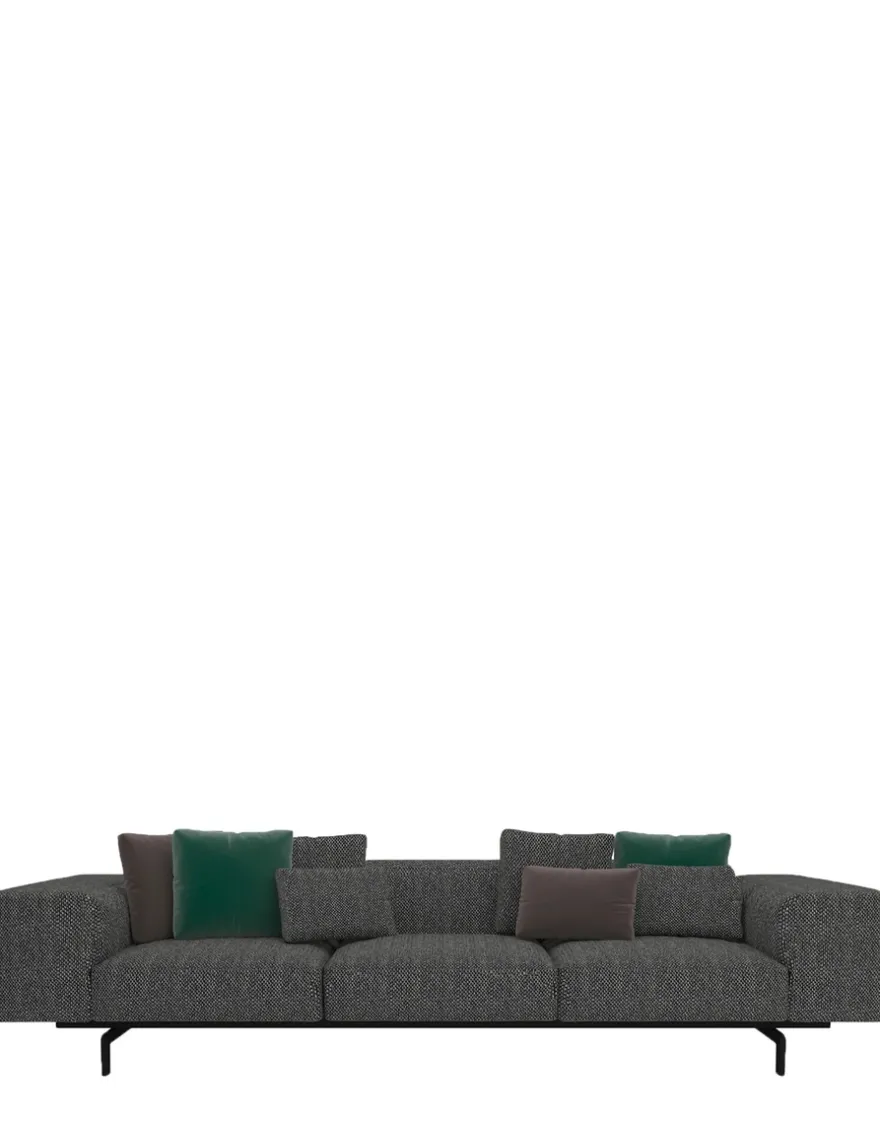Outlet Kartell Largo trois places canapé gubbio GRIS FONCÉ