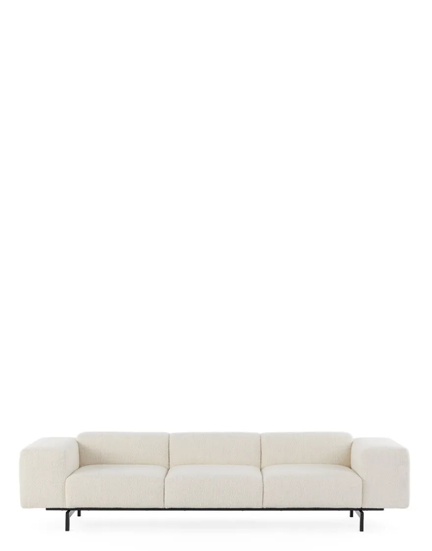 Sale Kartell Largo trois places canapé curly BLANC