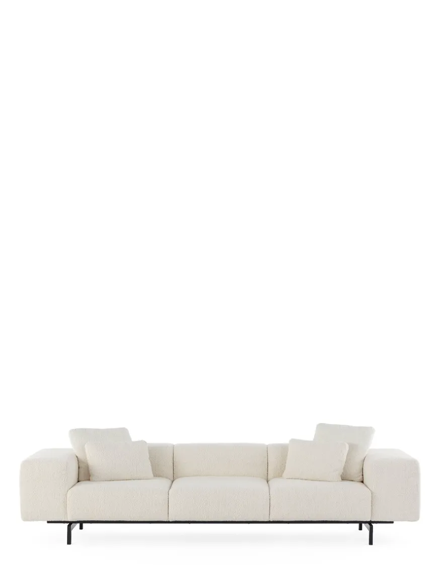 Sale Kartell Largo trois places canapé curly BLANC