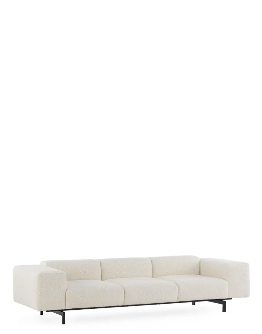 Sale Kartell Largo trois places canapé curly BLANC