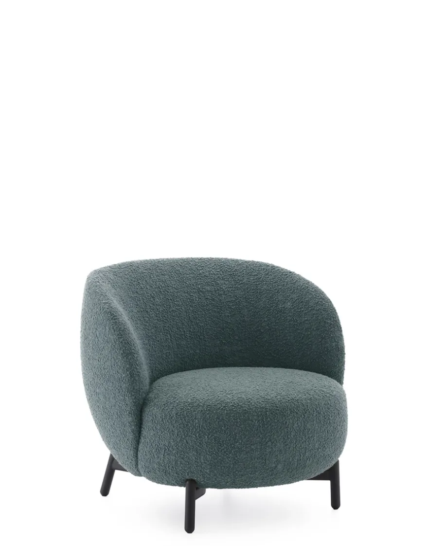Outlet Kartell Lunam armchair curly PETROLE