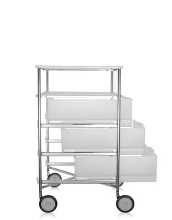Sale Kartell Mobil 3 tiroirs / 1 étagère avec roulettes GLACE