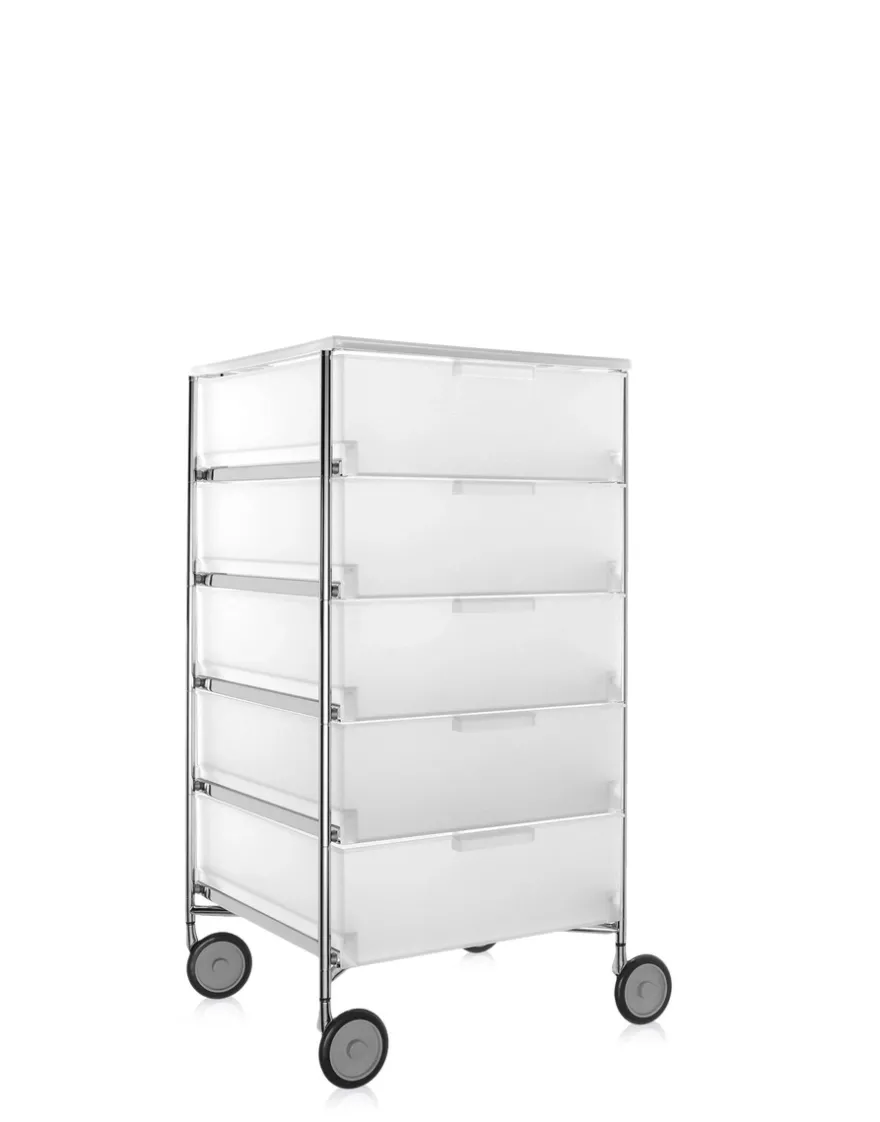 Kartell Mobil 5 tiroirs avec roulettes GLACE
