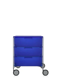 New Kartell Mobil 3 tiroirs avec roulettes BLEU COBALT