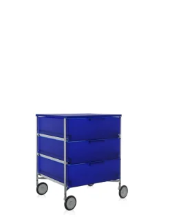 New Kartell Mobil 3 tiroirs avec roulettes BLEU COBALT