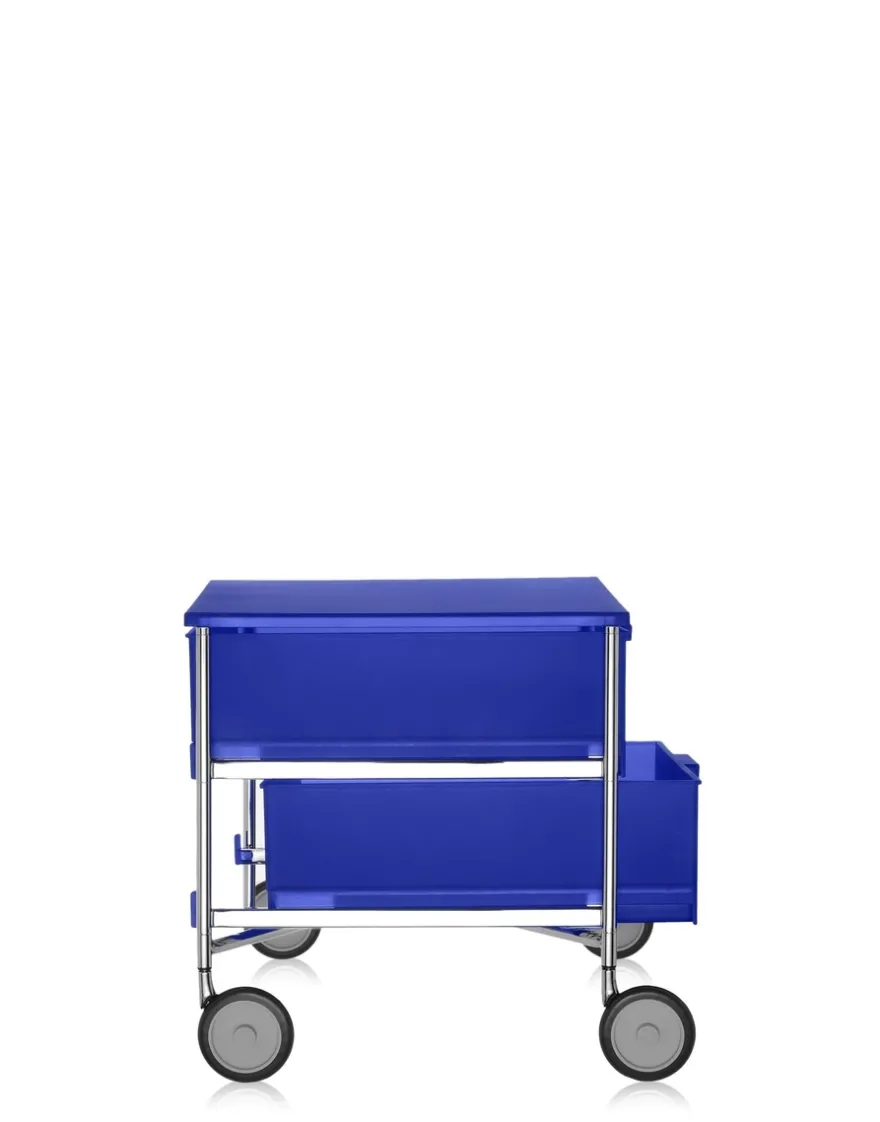 Kartell Mobil 2 tiroirs avec roulettes BLEU COBALT