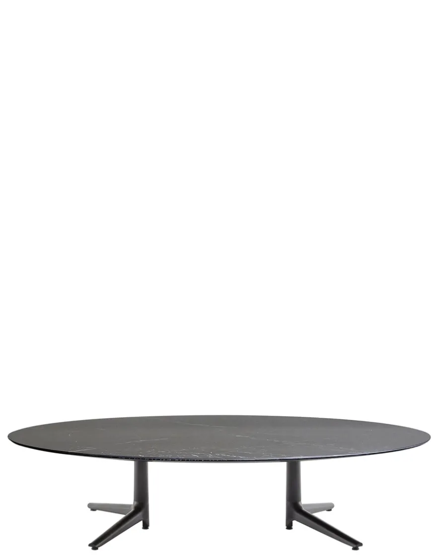 Sale Kartell Multiplo low oval MARBRE NOIR