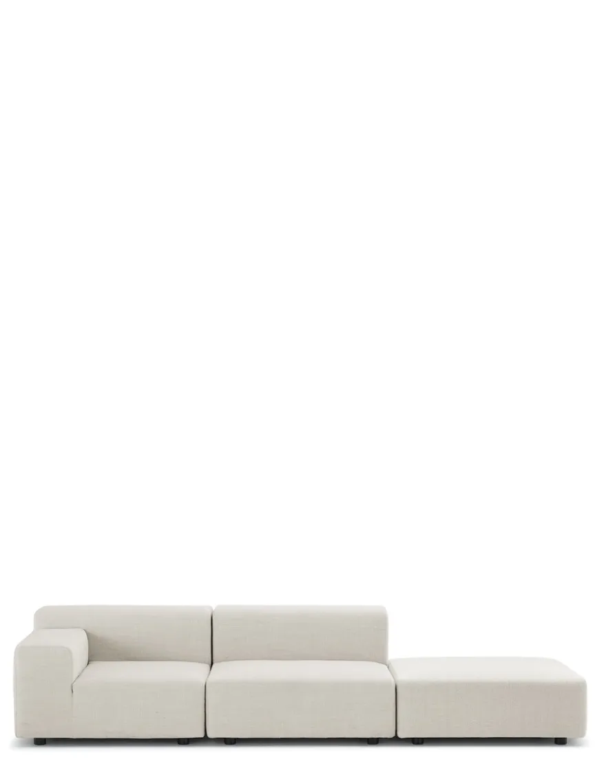 Discount Kartell Plastics outdoor deux places canapé + pouf BLANC