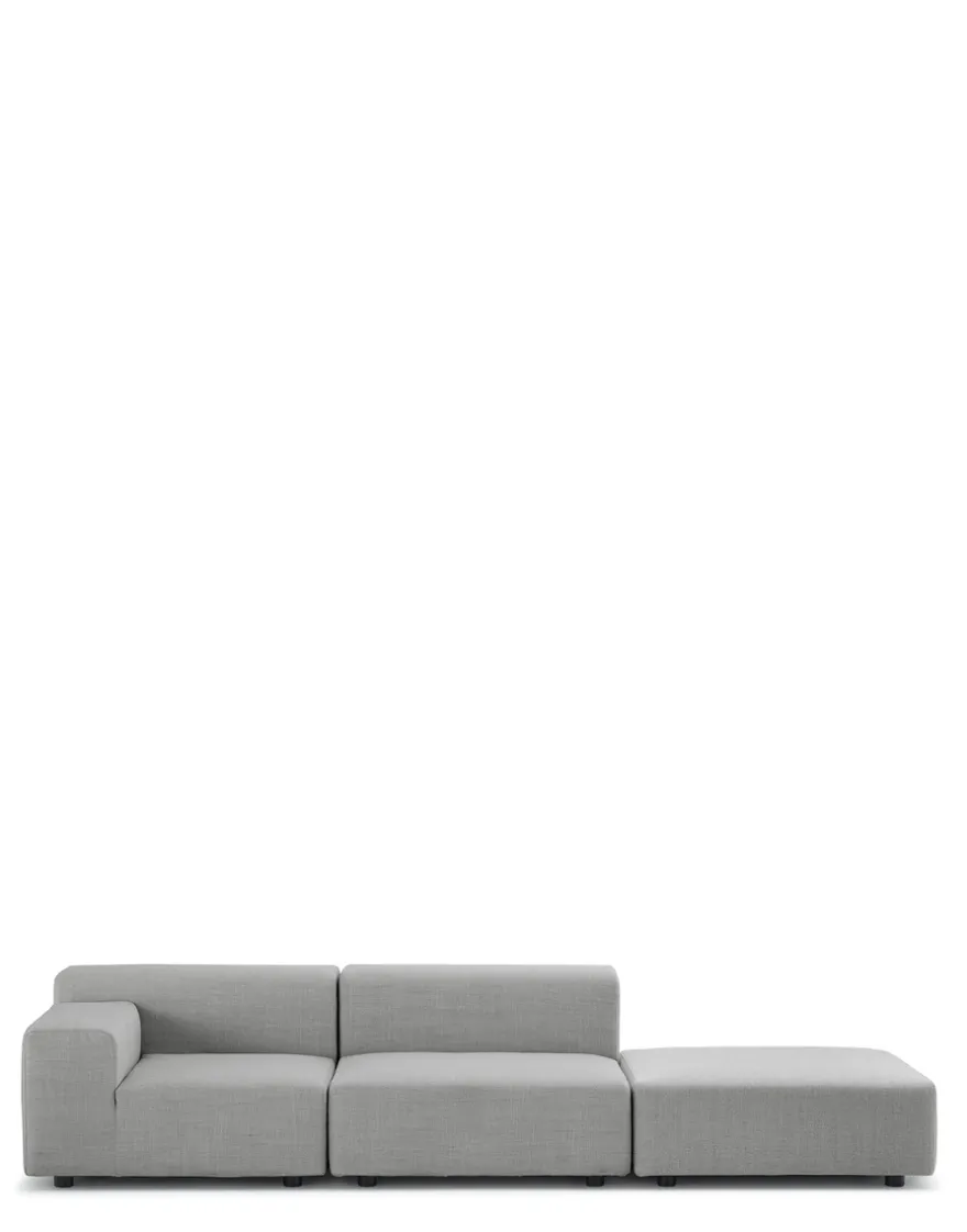 Kartell Plastics outdoor deux places canapé + pouf GRIS