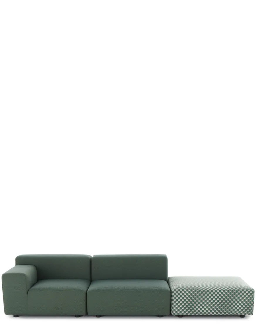 Online Kartell Plastics outdoor liberty 2 places + 1 pouf SAGE