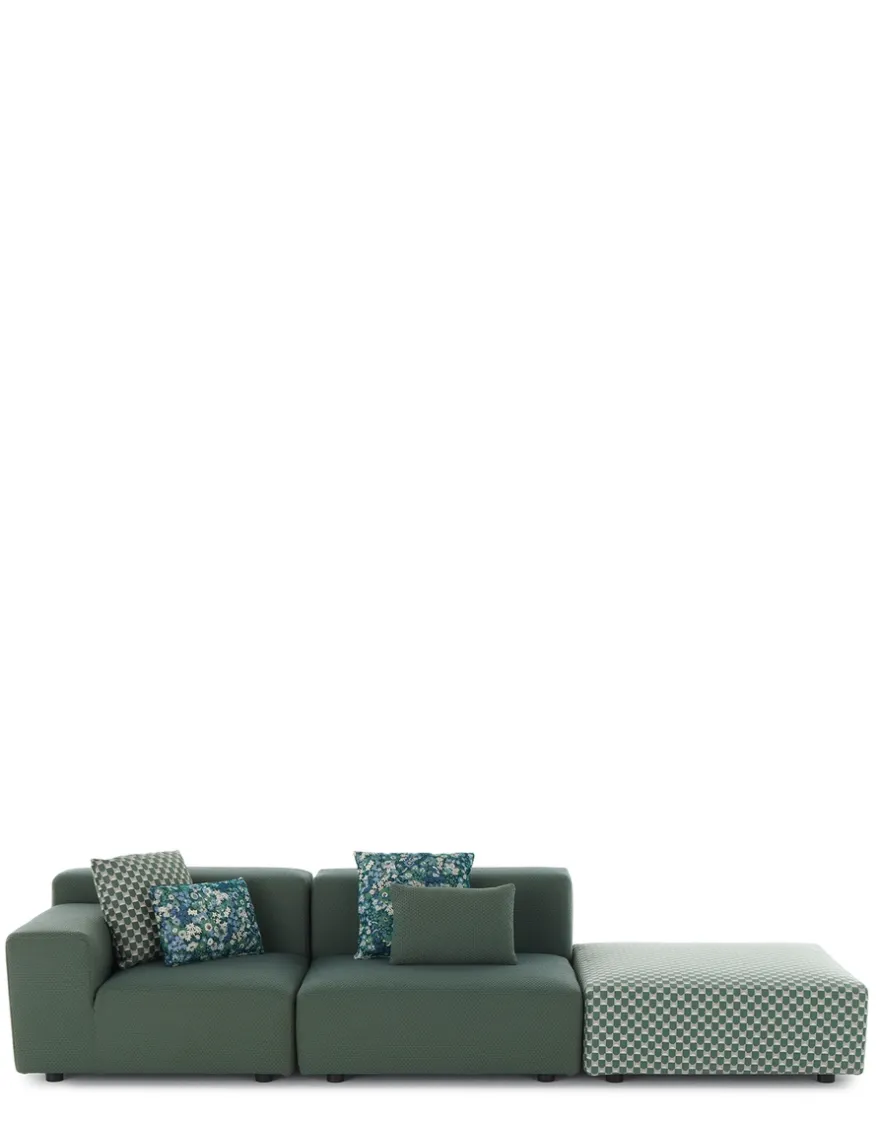Online Kartell Plastics outdoor liberty 2 places + 1 pouf SAGE