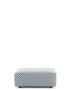 New Kartell Plastics outdoor liberty pouf obi check BLEU