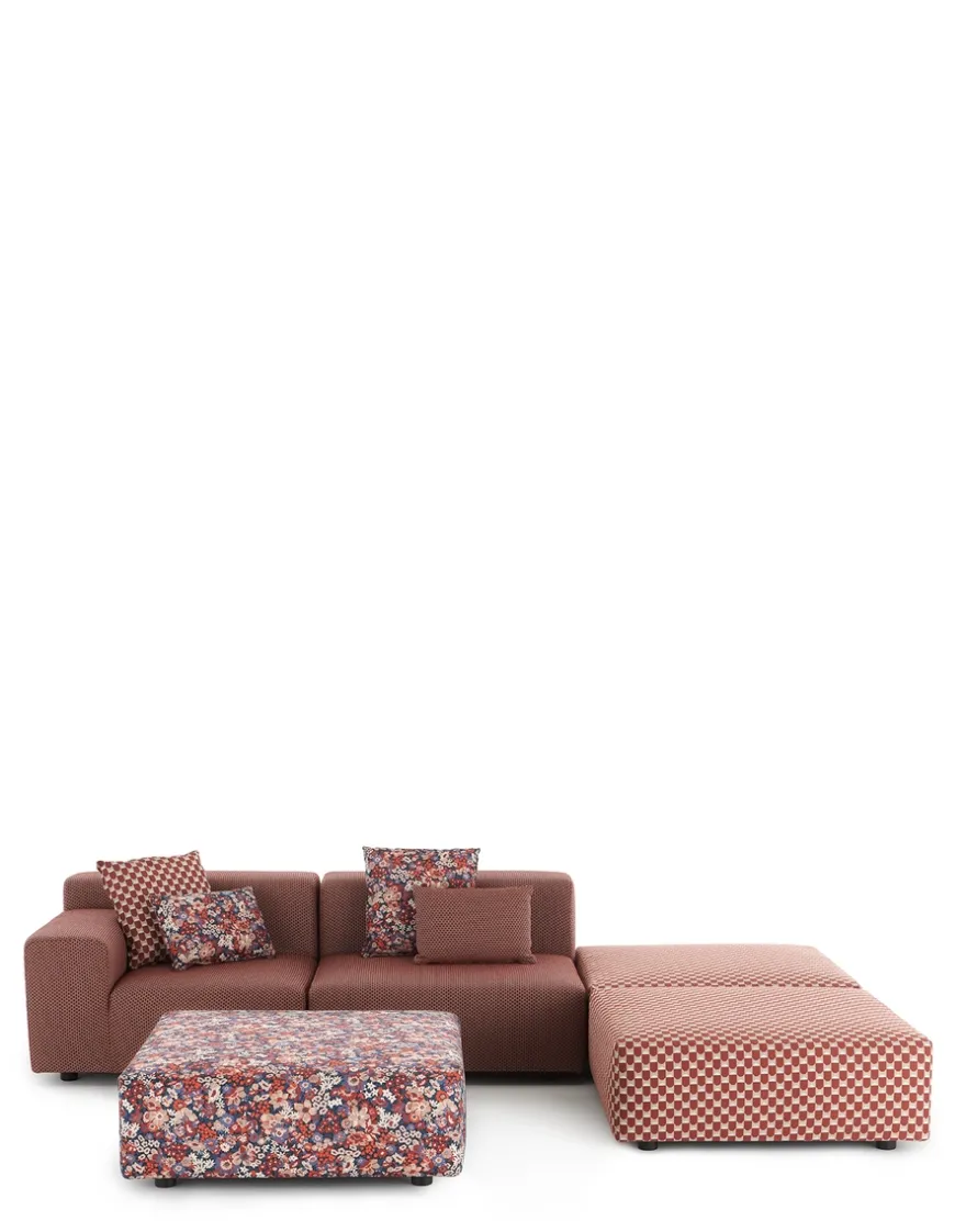 Online Kartell Plastics outdoor liberty 2 places + 3 pouf ROUILLE