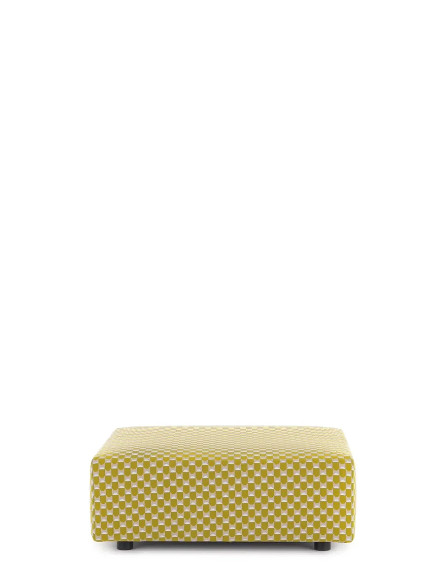 Outlet Kartell Plastics outdoor liberty pouf obi check JAUNE