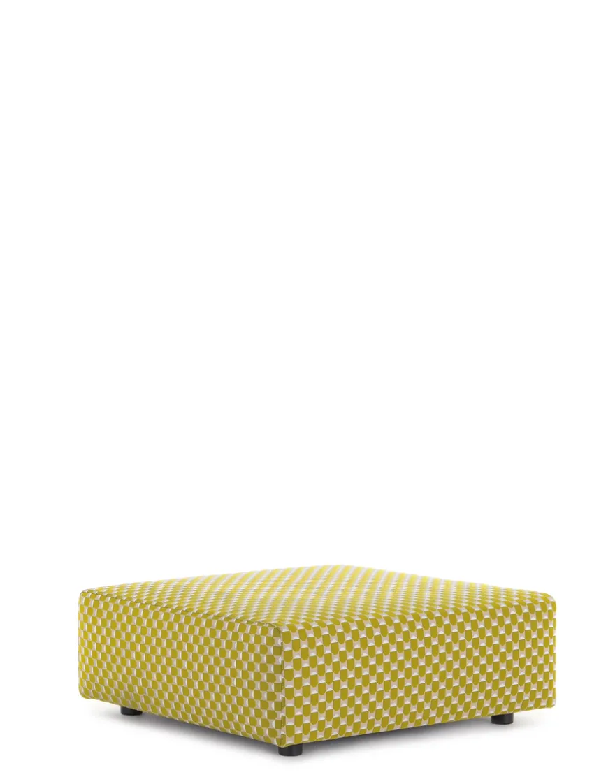 Outlet Kartell Plastics outdoor liberty pouf obi check JAUNE