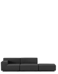 Outlet Kartell Plastics tech fabric deux places canapé + pouf NOIR