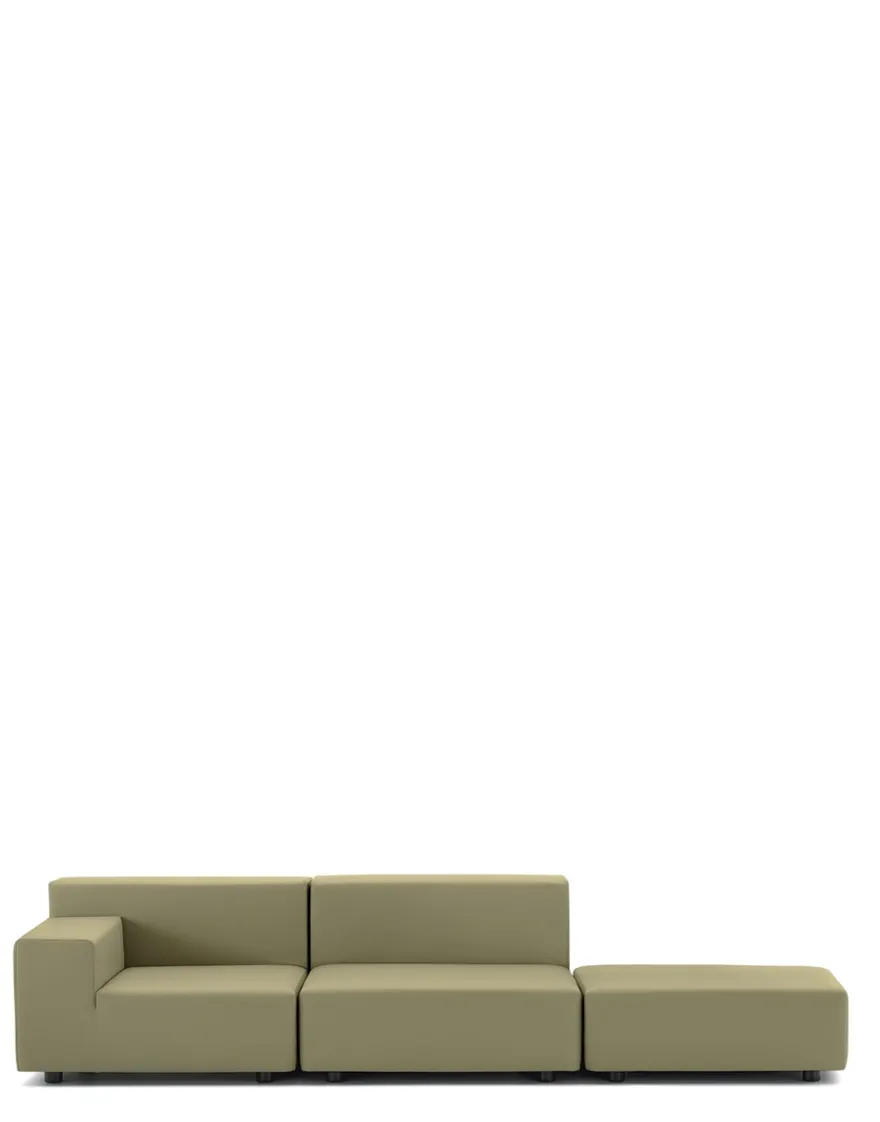 Clearance Kartell Plastics tech fabric deux places canapé + pouf VERT