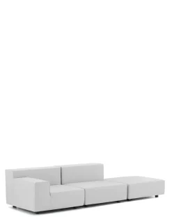 Discount Kartell Plastics tech fabric deux places canapé + pouf BLANC