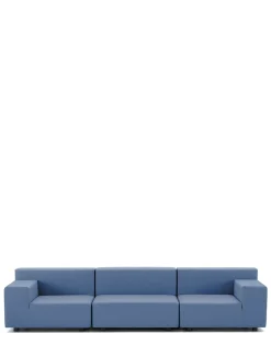 Outlet Kartell Plastics tech fabric trois places canapé POUDRE BLEU CLAIR