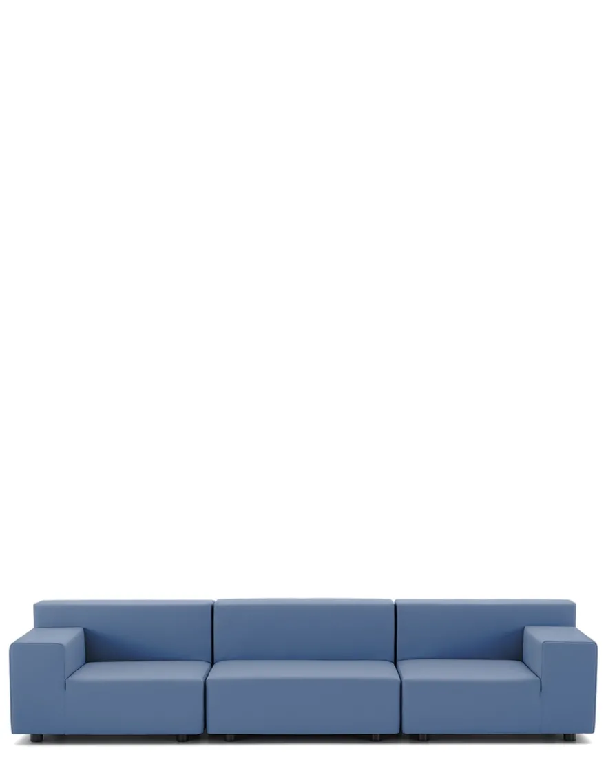 Outlet Kartell Plastics tech fabric trois places canapé POUDRE BLEU CLAIR