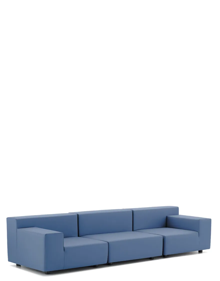 Outlet Kartell Plastics tech fabric trois places canapé POUDRE BLEU CLAIR