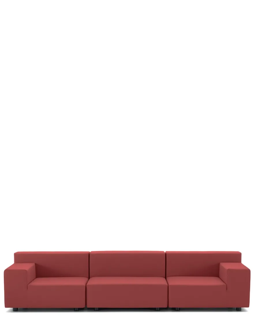 Sale Kartell Plastics tech fabric trois places canapé ROUGE BRIQUE