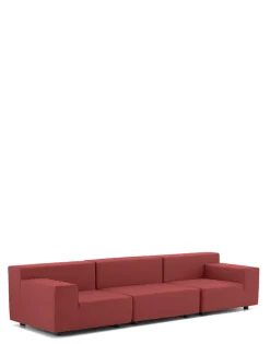 Sale Kartell Plastics tech fabric trois places canapé ROUGE BRIQUE
