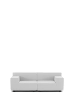 Discount Kartell Plastics tech fabric deux places canapé BLANC