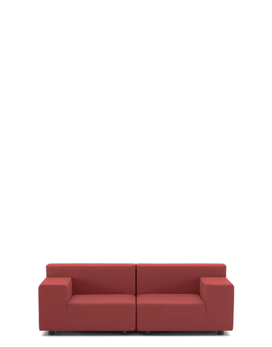 Hot Kartell Plastics tech fabric deux places canapé ROUGE BRIQUE