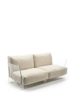 Clearance Kartell Pop outdoor deux places canapé STRIPES BEIGE