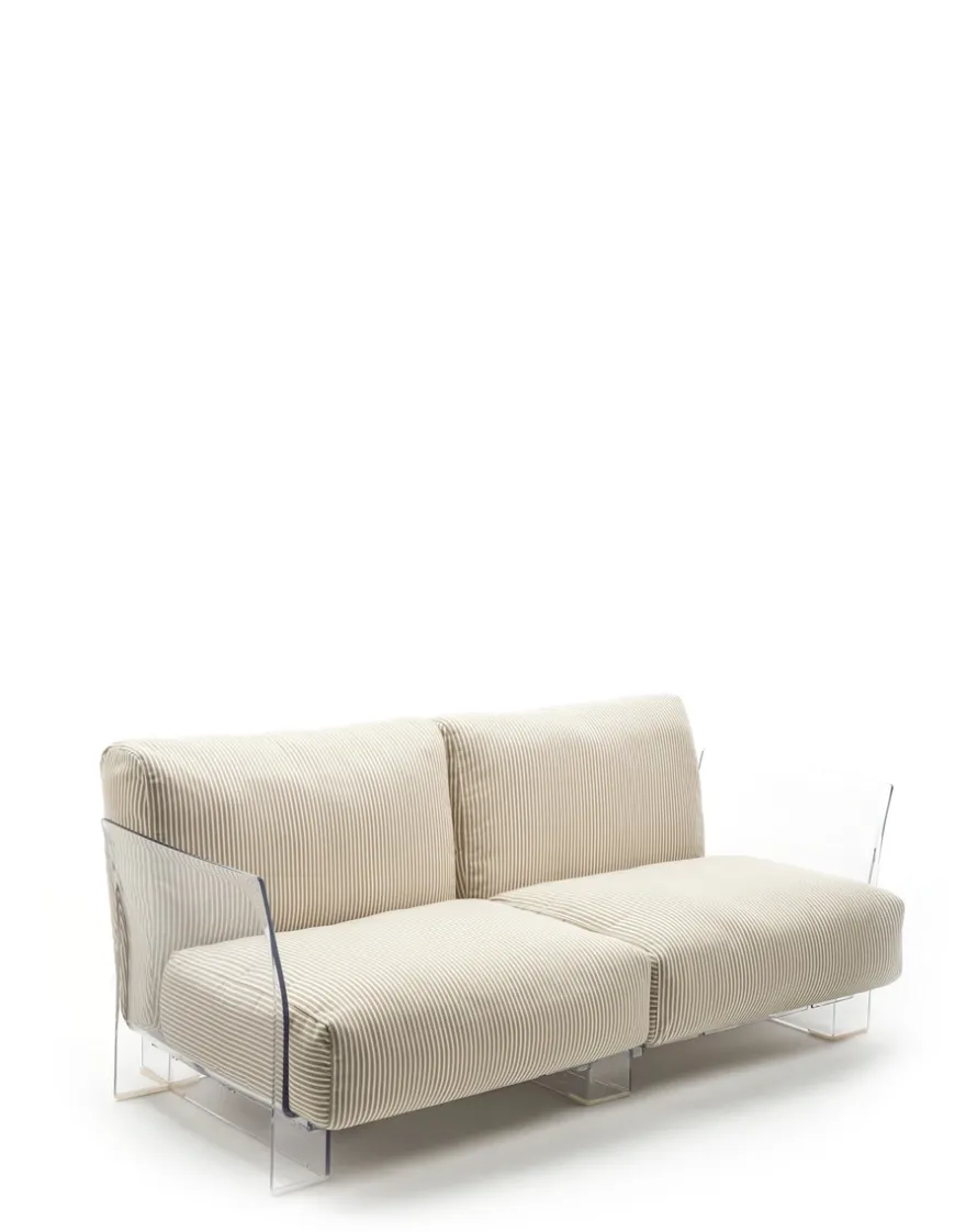 Clearance Kartell Pop outdoor deux places canapé STRIPES BEIGE
