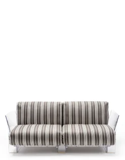 Sale Kartell Pop outdoor deux places canapé STRIPES DOVE GRAY
