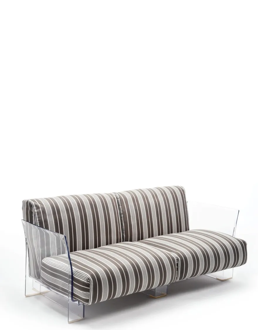 Sale Kartell Pop outdoor deux places canapé STRIPES DOVE GRAY
