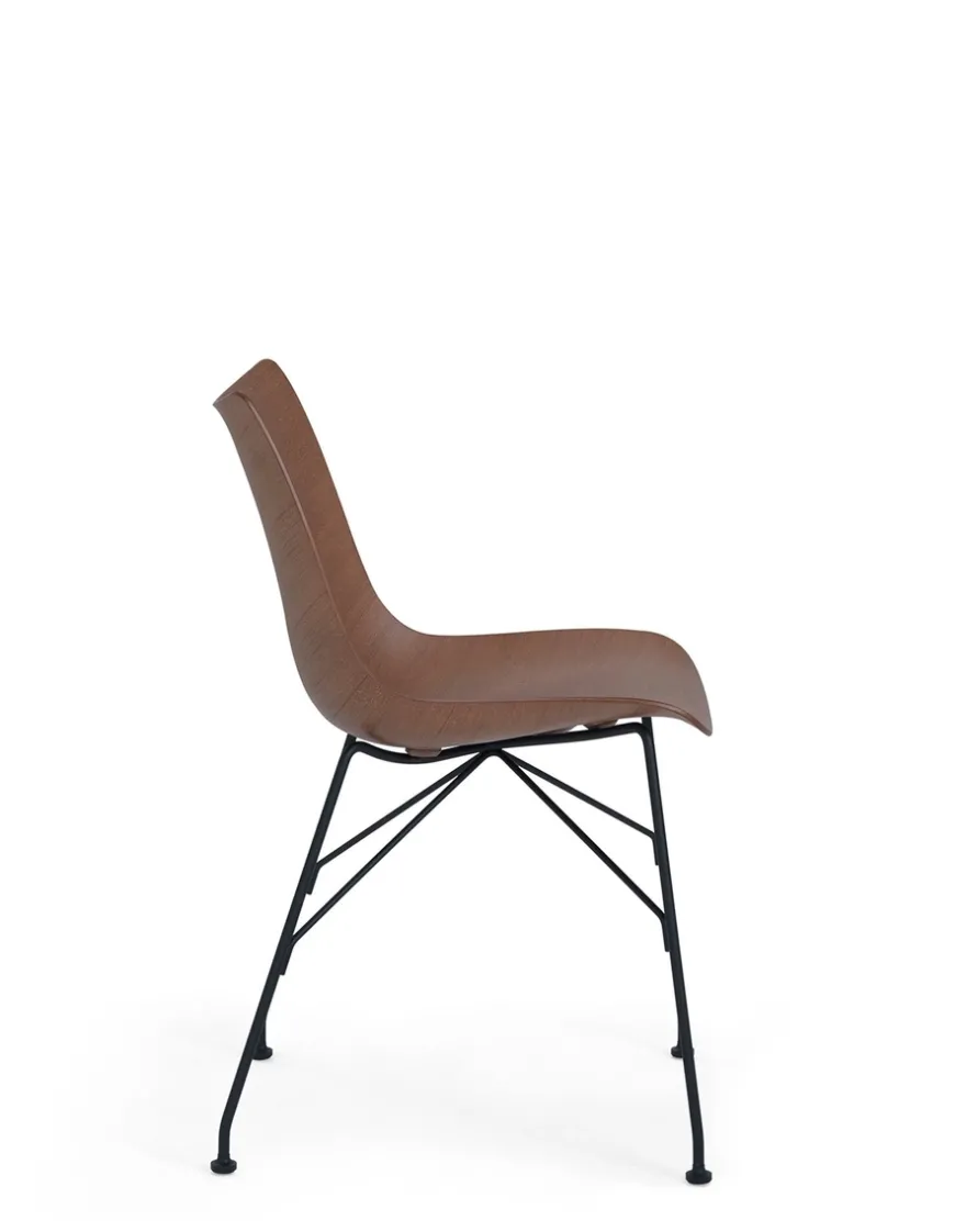 Best Kartell P/wood BOIS FONCÉ/NOIR