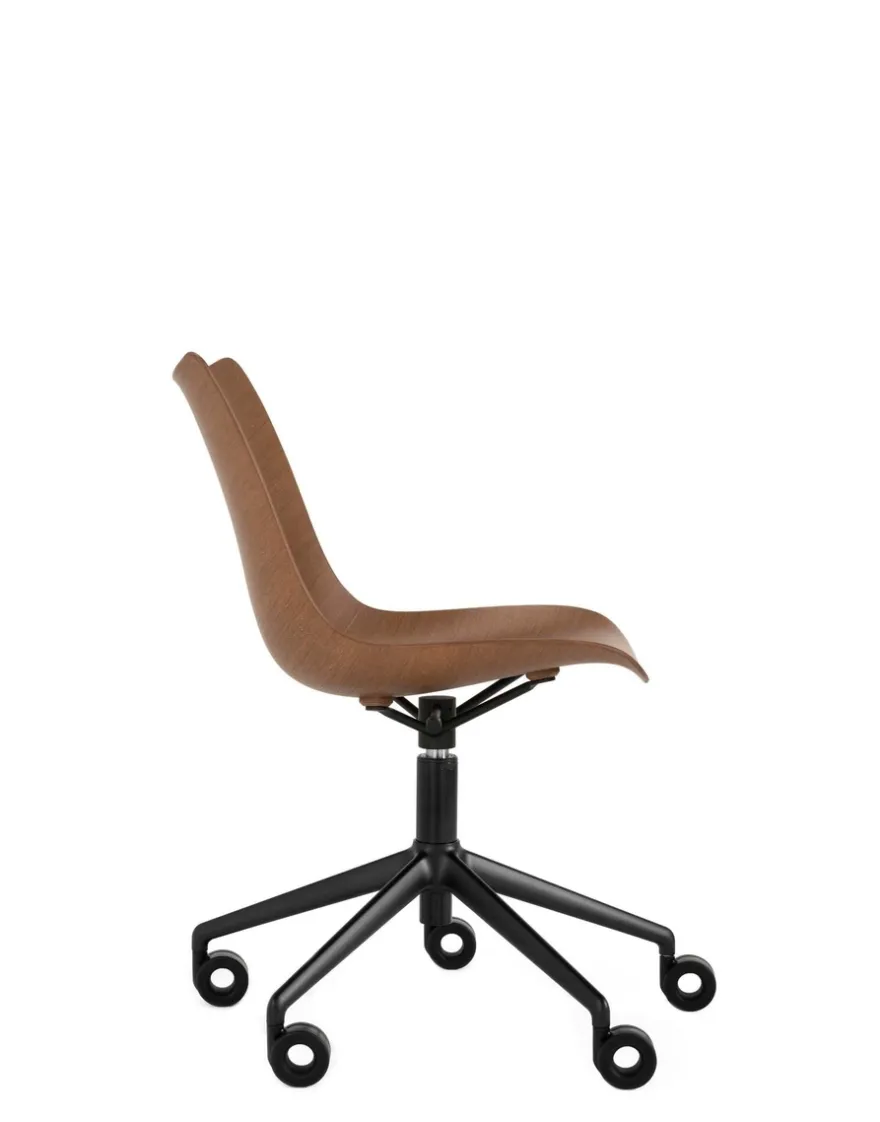 Clearance Kartell P/wood basic veneer BOIS FONCÉ/NOIR